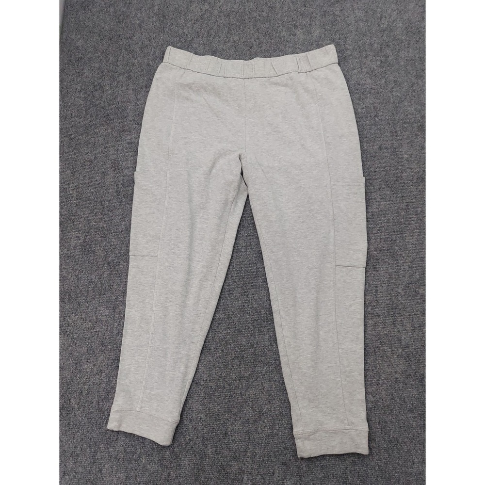 Eileen Fisher Cargo Jogger Pants Womens Medium Gray Pull On Sweats Soft Pockets